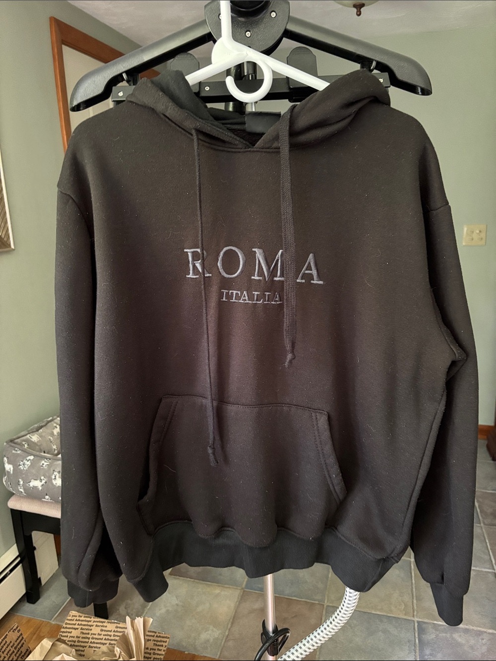 ROMA Italia Black Pullover Hoodie